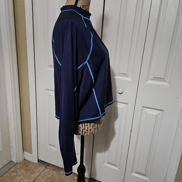 Fabletics Gianna Mock Neck Navy Blue Long Sleeve Top Size 2X - Picture 5 of 12